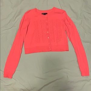 Gap girls pink cropped cardigan size xxl 14/16